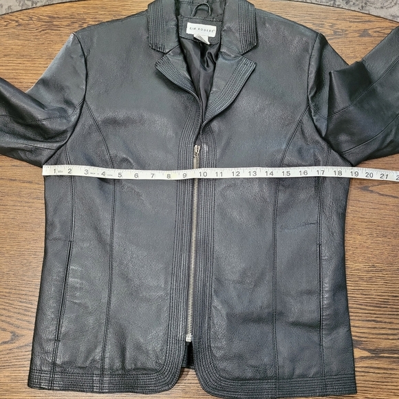 Kim Rogers Black Geniune Leather Zip-Up Jacket Size Women's Small - Picture 6 of 11